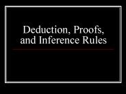 Deduction, Proofs, and Inference Rules