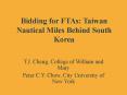 Bidding for FTAs: Taiwan Nautical Miles Behind South Korea