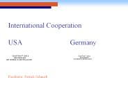 International Cooperation