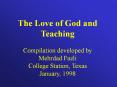 Consecration, love, teaching PowerPoint PPT Presentation