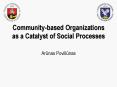 Community-based Organizations as a Catalyst of Social Processes PowerPoint PPT Presentation
