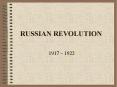 RUSSIAN REVOLUTION PowerPoint PPT Presentation