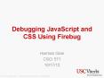 Debugging JavaScript and CSS Using Firebug PowerPoint PPT Presentation