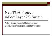 NetFPGA Project: 4-Port Layer 2/3 Switch
