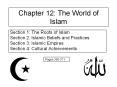 Chapter 12: The World of Islam PowerPoint PPT Presentation