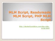 MLM Script, Readymade MLM Script, PHP MLM Script