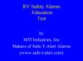 RV Safety Alarms Education Test PowerPoint PPT Presentation