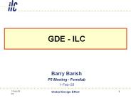 GDE - ILC