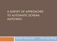 A survey of approaches to automatic schema matching PowerPoint PPT Presentation