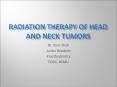 RADIATION THERAPY OF HEAD AND NECK TUMORS PowerPoint PPT Presentation