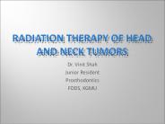 RADIATION THERAPY OF HEAD AND NECK TUMORS PowerPoint PPT Presentation