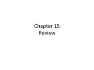 Chapter 15 Review