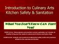 Introduction to Culinary Arts Kitchen Safety PowerPoint PPT Presentation