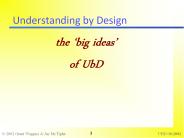 Understanding by Design