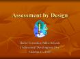 Assessment by Design PowerPoint PPT Presentation
