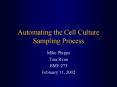 Automating the Cell Culture Sampling Process PowerPoint PPT Presentation