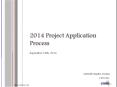 2014 Project Application Process PowerPoint PPT Presentation