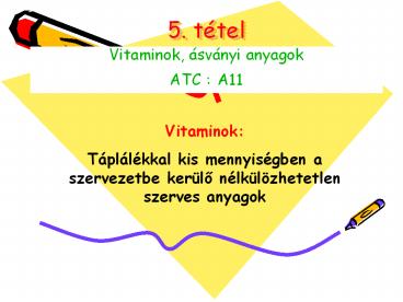 Vitaminok, 