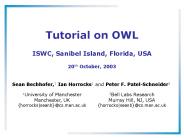 Tutorial on OWL
