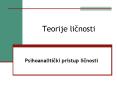 Teorije licnosti PowerPoint PPT Presentation