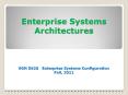 Enterprise Systems Architectures  EGN 5620  Enterprise Systems Configuration Fall, 2011 PowerPoint PPT Presentation
