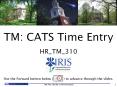 TM: CATS Time Entry PowerPoint PPT Presentation