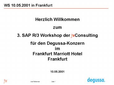 WS 10.05.2001 in Frankfurt