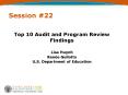 Top 10 Audit and Program Review Findings PowerPoint PPT Presentation