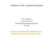Solutions of the Conduction Equation