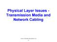 Physical Layer Issues - Transmission Media and Network Cabling PowerPoint PPT Presentation