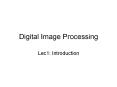 Digital Image Processing PowerPoint PPT Presentation