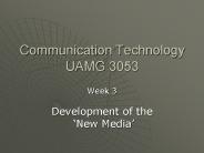 Communication Technology UAMG 3053