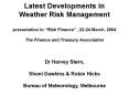 Latest Developments in Weather Risk Management presentation to  PowerPoint PPT Presentation