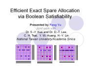 Efficient Exact Spare Allocation via Boolean Satisfiability