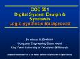 COE 561 Digital System Design PowerPoint PPT Presentation