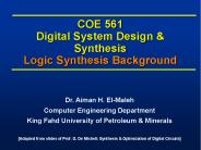 COE 561 Digital System Design
