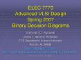 ELEC 7770 Advanced VLSI Design Spring 2007 Binary Decision Diagrams PowerPoint PPT Presentation
