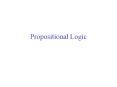 Propositional Logic PowerPoint PPT Presentation