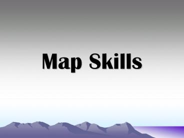 Map Skills