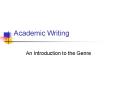 Academic Writing PowerPoint PPT Presentation