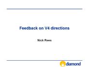 Feedback on V4 directions