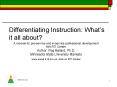 Differentiating Instruction: What PowerPoint PPT Presentation