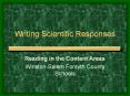 Writing Scientific Responses PowerPoint PPT Presentation