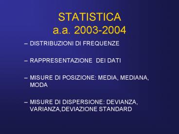 STATISTICA a.a. 2003-2004