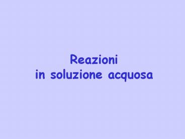 Reazioni