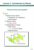 Lecture 3 - Introduction to Waves PowerPoint PPT Presentation
