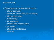 MENSTRUATION