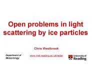 Open problems in light scattering by ice particles