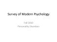 Survey of Modern Psychology PowerPoint PPT Presentation