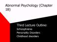 Abnormal Psychology (Chapter 18) PowerPoint PPT Presentation